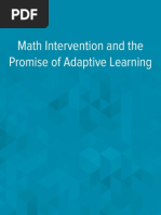 WP Math Intervention and The Promise of Adaptive Learning