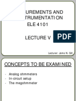 Measurements and Instrumentation ELE 4101: Lecturer: Jomo N. Gill
