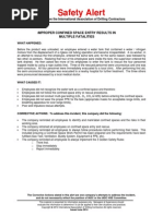 Confined Space Entry Fatalities - IADC Safety Alert Oct 2014