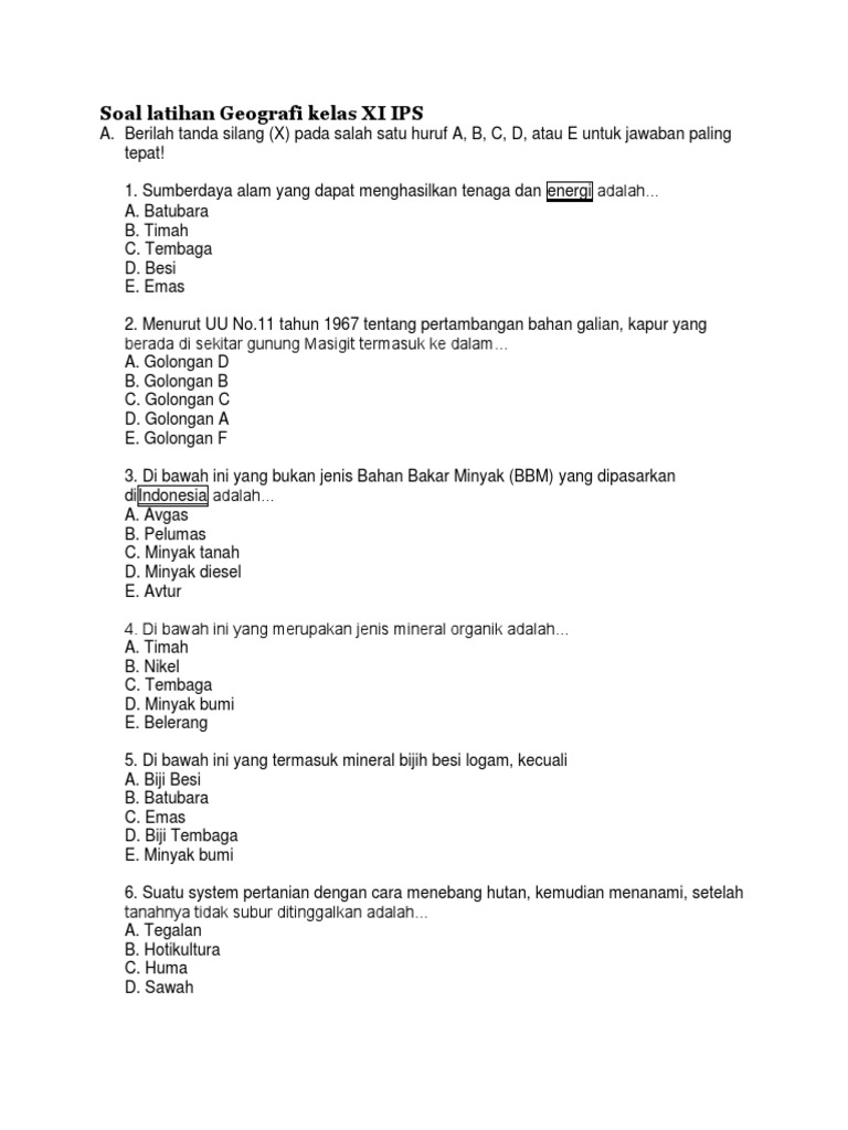 Soal Objektif Geografi Materi Indonesia Poros Maritimdunia