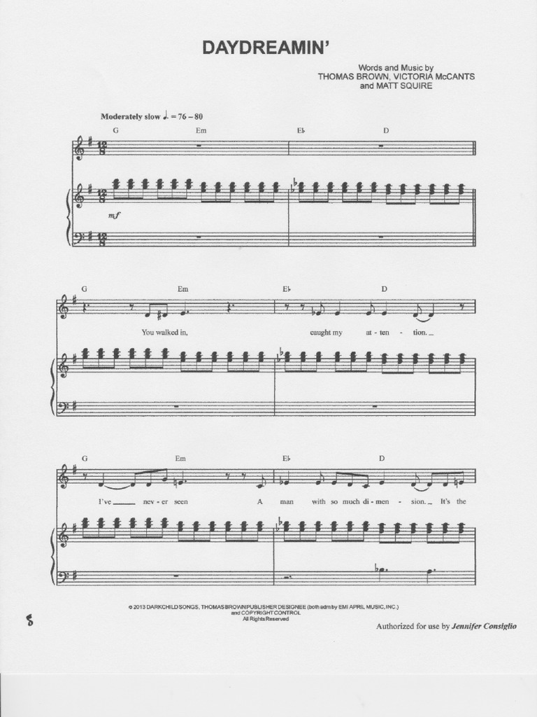 Daydreamin' - Ariana Grande | PDF, image size:768x1024