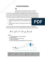 Ecuacion de Bernoulli, de Continidad, de Momentum