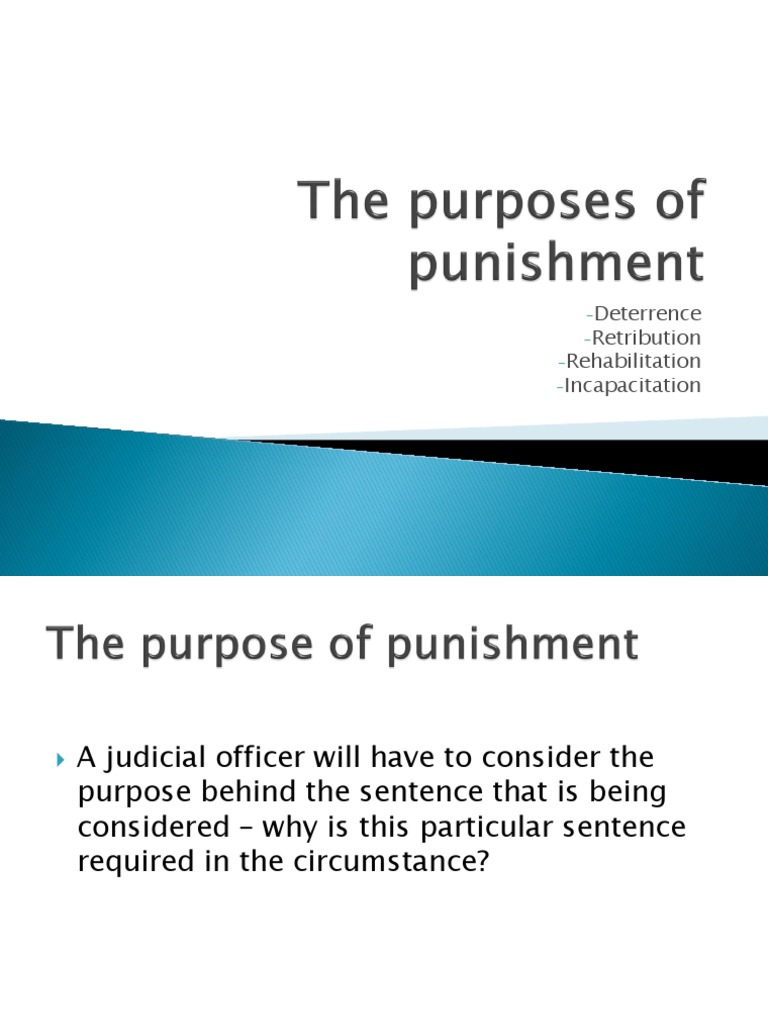 lesson 20 the purposes of punishment Punishments Deterrence (Legal)