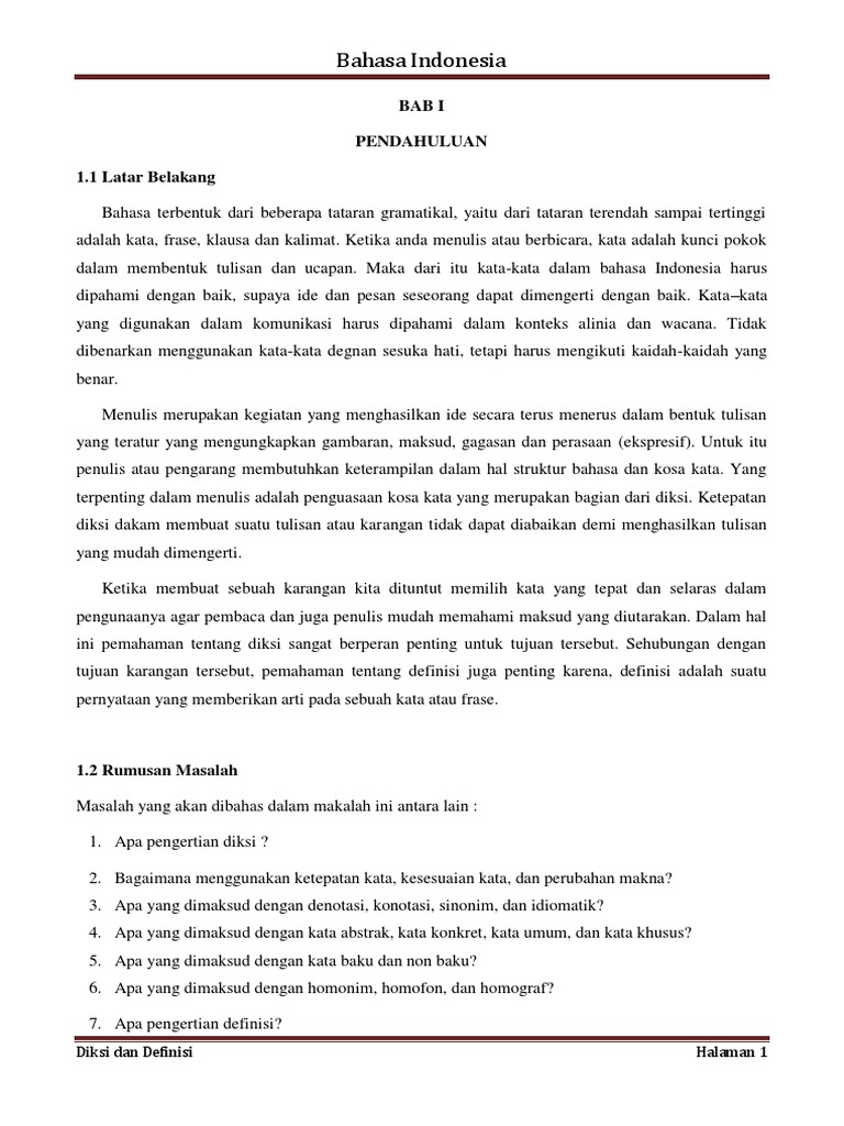 Diksi Dan Definisi Fix Pdf