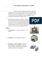 Instrumentación y Equipos Utilizados en Análisis Cualitativo