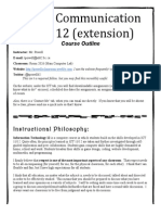 Info and Comm Tech 12 Extension Outline