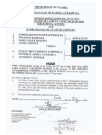 COURT ORDER - Consolidated Contractors LTD - PPDA