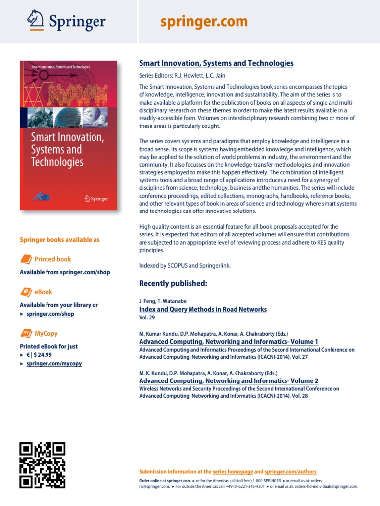 Smart Innovation Book Series Overview | PDF | Computer Science | Computing
