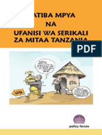 Katiba Mpya na Ufanisi wa Serikali za Mitaa Tanzania