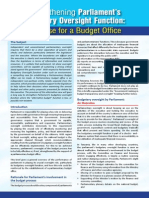 Parliamentary Budget Office Brief