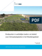 Knelpunten in wettelijke kaders en beleid voor klimaatadaptatie in het Waddengebied.