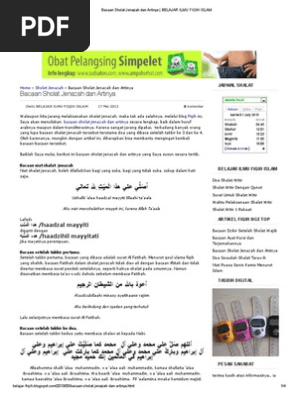 Bacaan Sholat Jenazah Dan Artinya Pdf