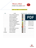 #RnRLisbon Marathon Men Startlists 2014