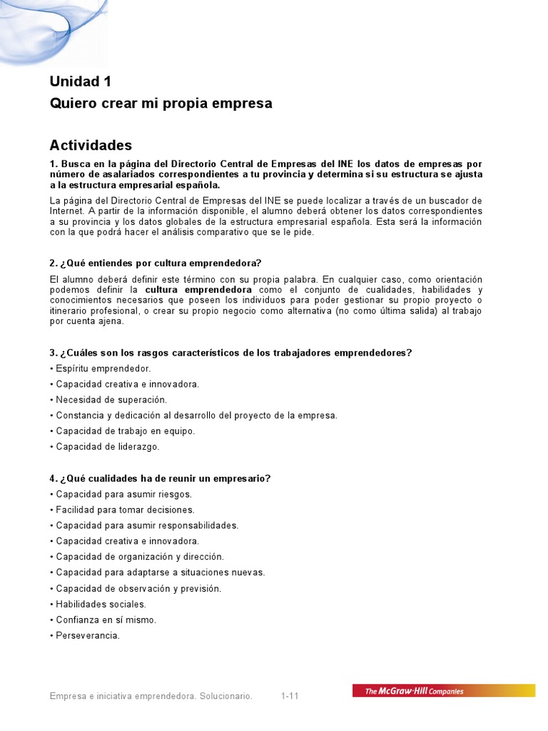 Solucionario Empresa E Iniciativa Emprendedora Ud1 Pdf Creatividad Innovacion