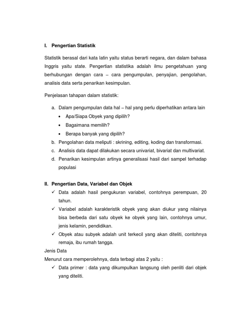 Materi Analisis Data