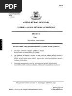 Download Trial MRSM SPM 2014 Physics K1 No Skema by Cikgu Faizal SN241685942 doc pdf