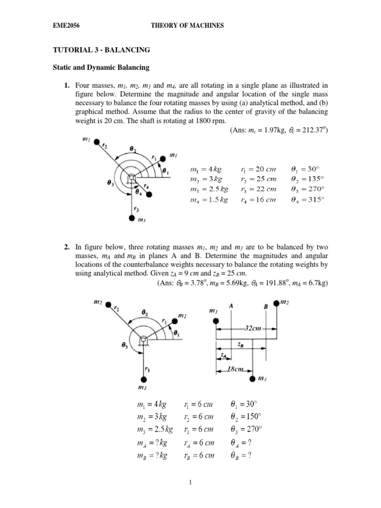 Balancing Techniques in Machinery | PDF | Cylinder (Engine) | Rotating ...