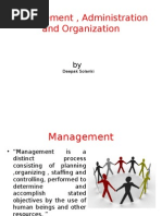 Management, Administration and Organization