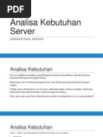 Analisa Kebutuhan Server