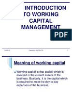 An Introduction To Working Capital Management: Prepared By: AMIT GUPTA 1 10/2/2014
