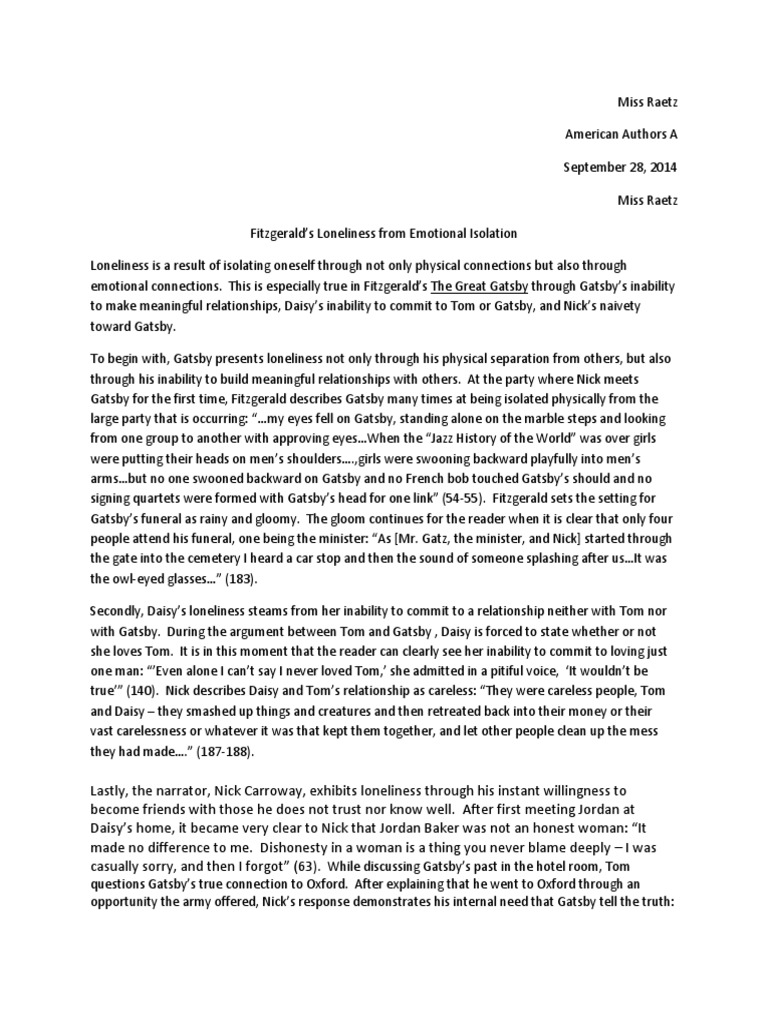 is gatsby great essay