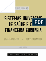 Sistemas Universais de Saúde e Crise Financeira Europeia PDF