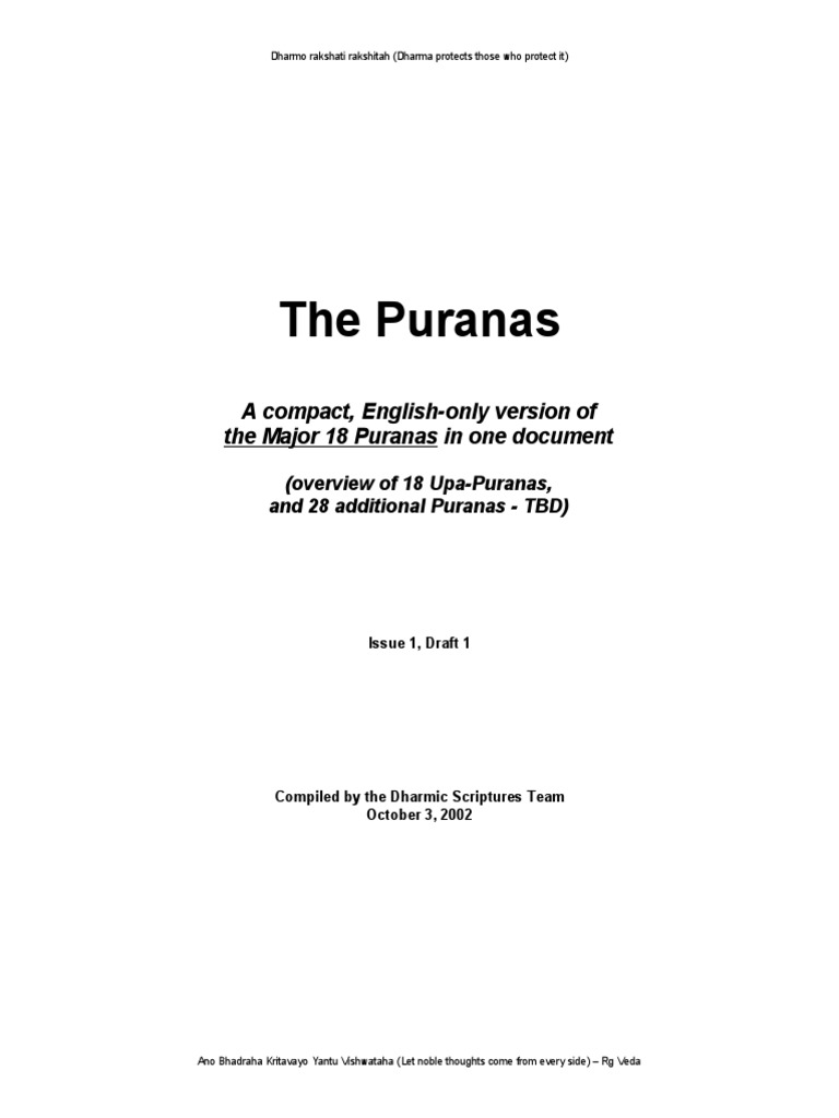 18 puranas in english pdf download