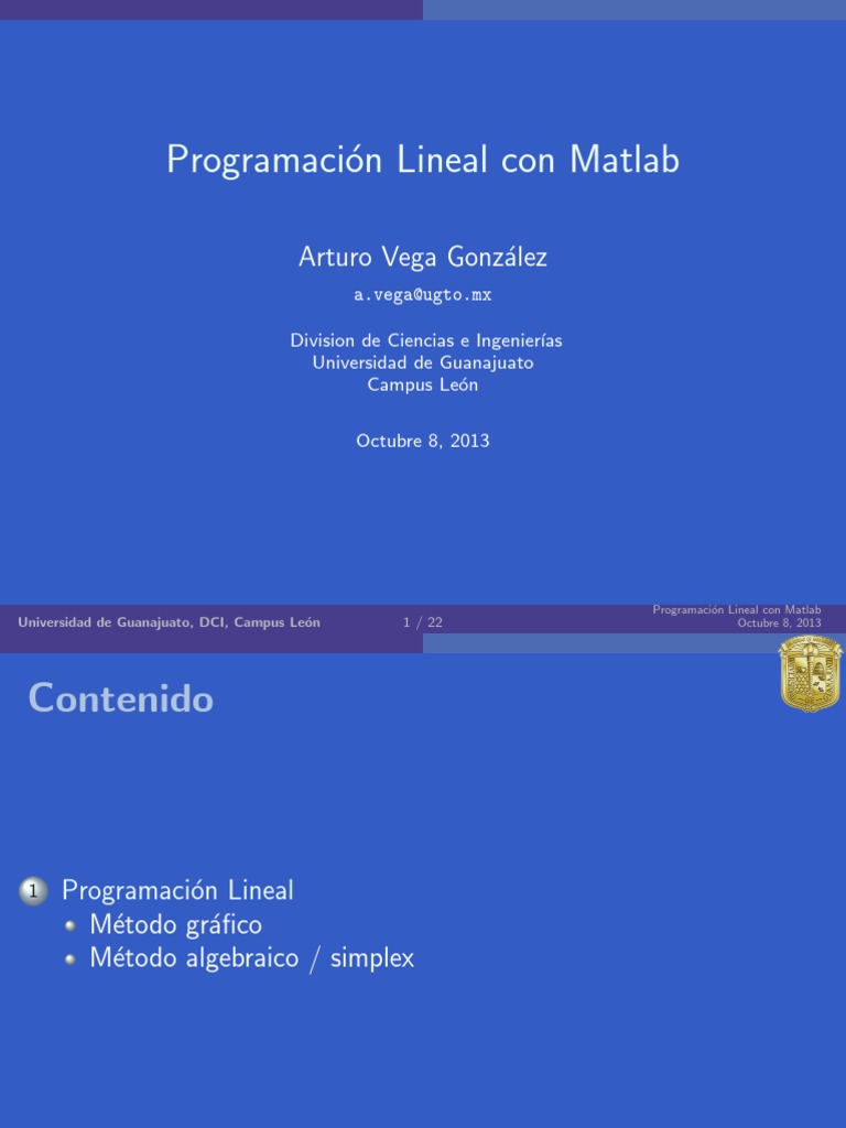 L06 RO Matlab Linprog PDF | PDF