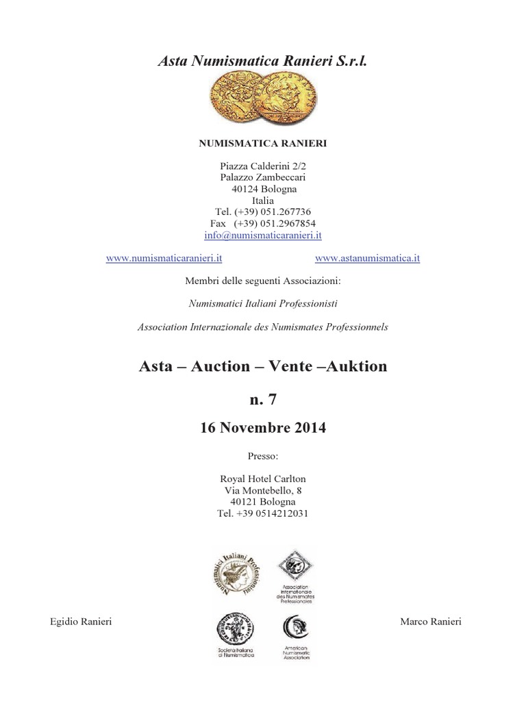Asta Numismatica N. 7 - Monete e Medaglie | PDF, image size:768x1024