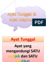 Ayat Tunggal& Ayat Majmuk