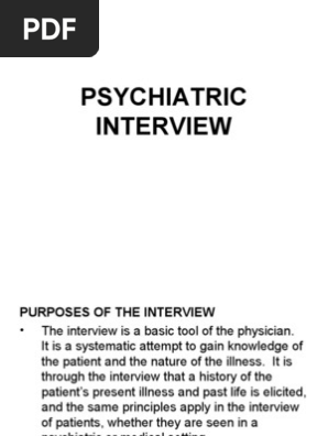 Psychiatric Interview Ohp