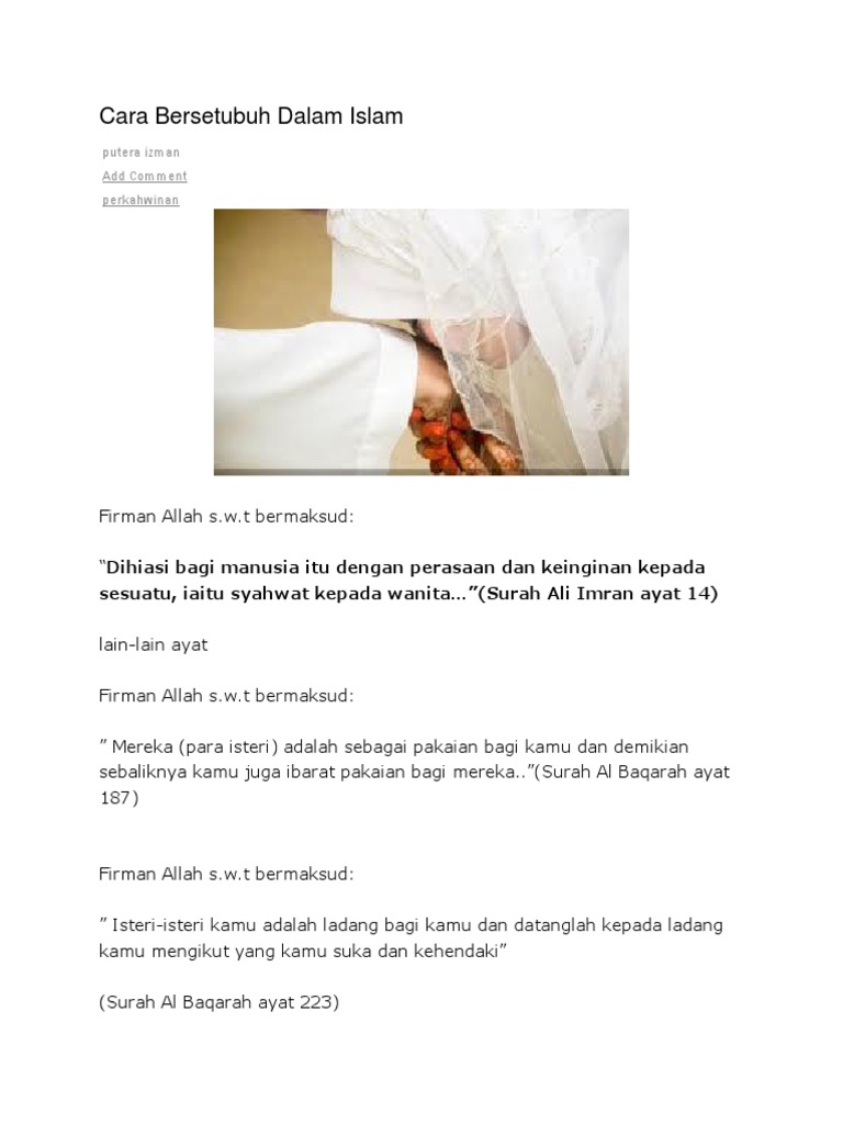 Cara Bersetubuh Dalam Islam Pdf