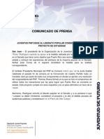 JUVENTUD PNP EXIGE AL LIDERATO POPULAR CONSIDERACION DEL PROYECTO DE ESTADIDAD