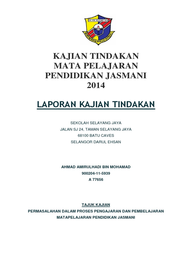 Contoh Soalan Latihan Pendidikan Kesihatan Tahun 2 