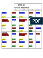 Music Department ScheduleOctober 2014