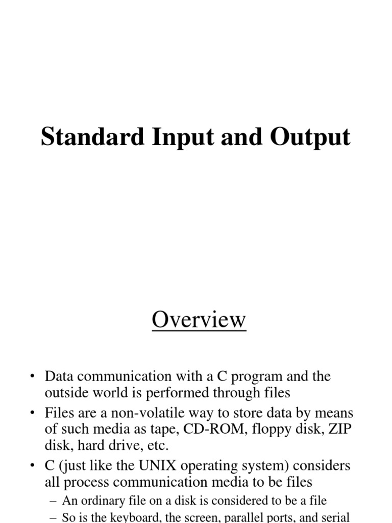 C I/O: Files, Redirection, Functions | PDF | Computers