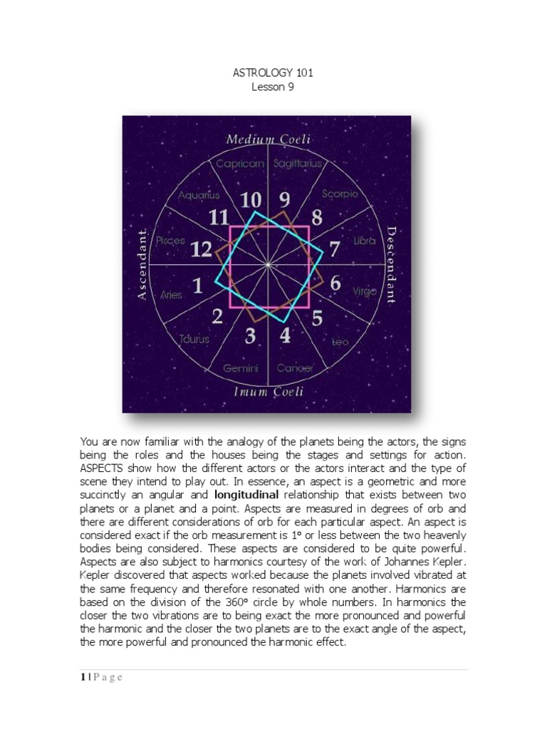 LFN Astrology Lesson 9 - 0 | PDF | Astrological Sign | New Age Practices