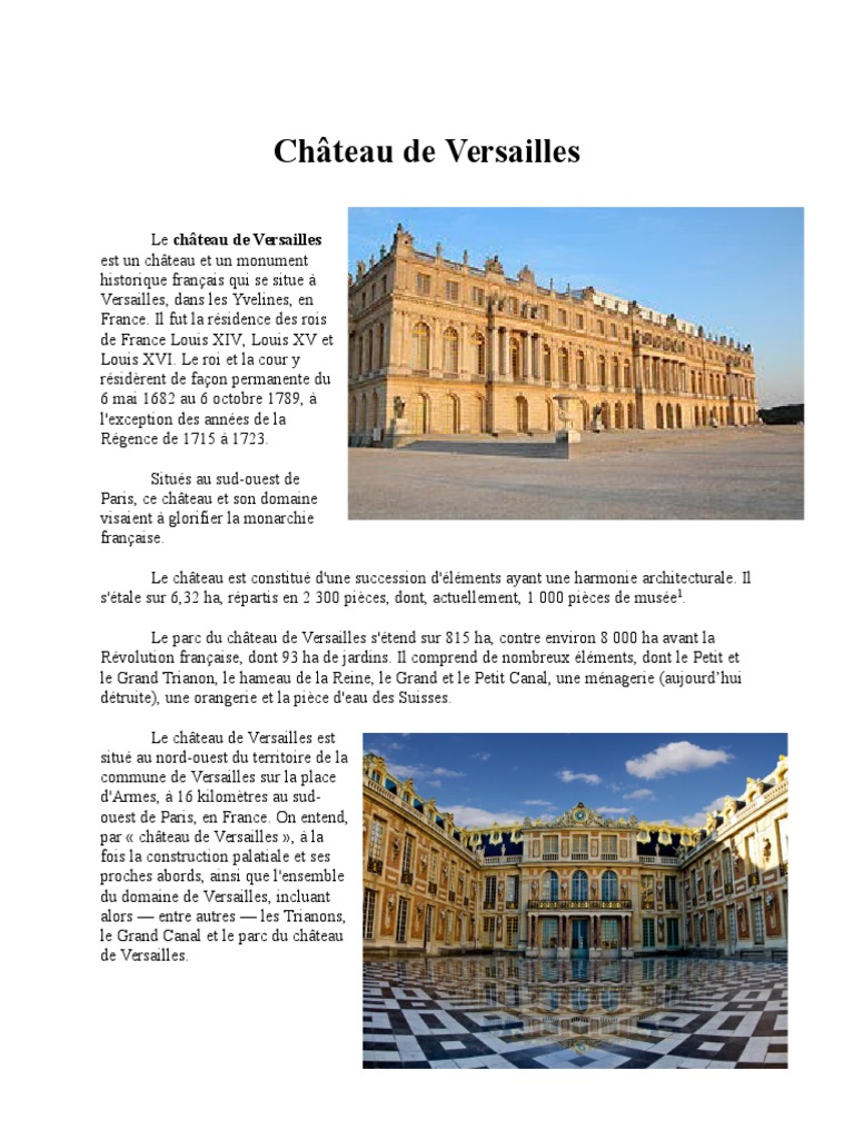 Referat Château De Versaillesdoc Château De Versailles - 