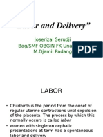 "Labor and Delivery": Joserizal Serudji Bag/SMF OBGIN FK Unand/RS. M.Djamil Padang