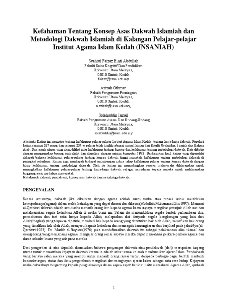 Konsep Dakwah Pdf Pdf