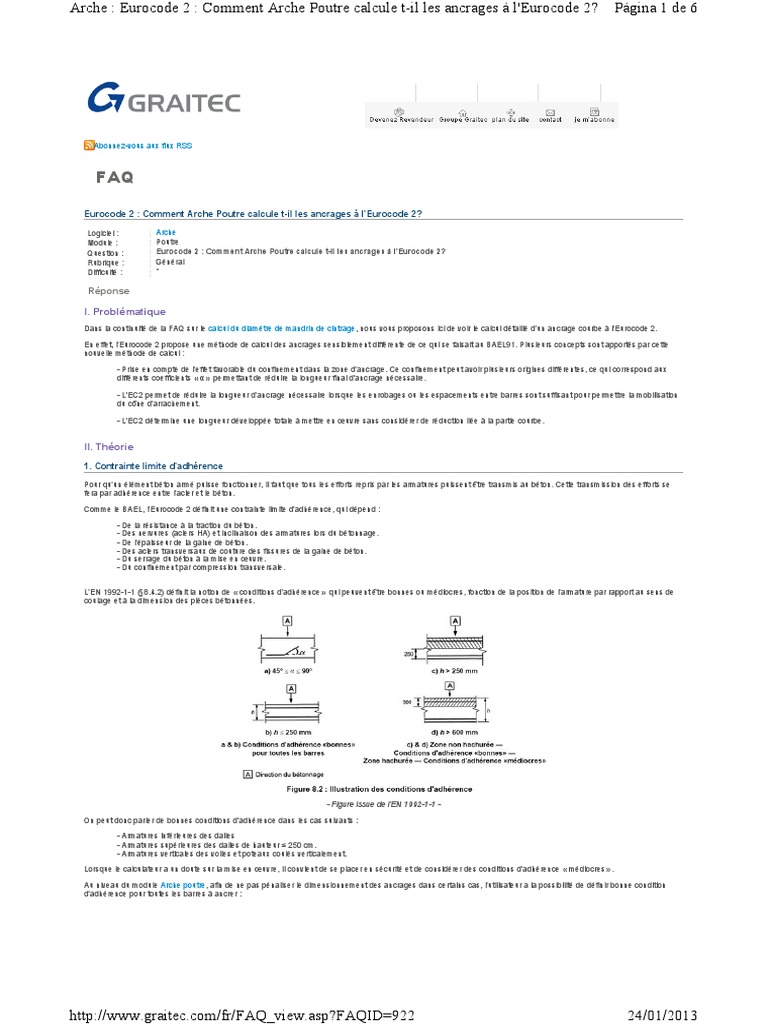 ARCHE - Ancrage Eurocode 2 PDF | PDF | Béton armé | Ingénierie des ...