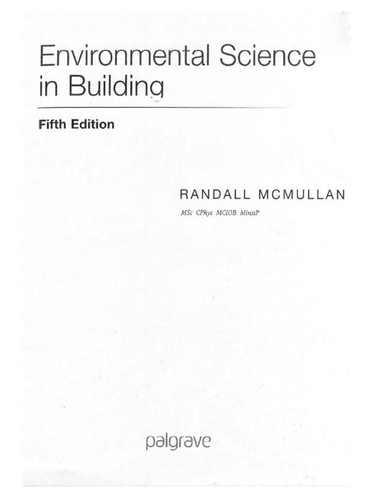 Environmental Science In Building R McMullan Incandescent Light