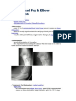 Dislocations of Elbow: Radial Head FRX Management of Complex Elbow Dislocations