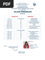 Class Program Grade 1