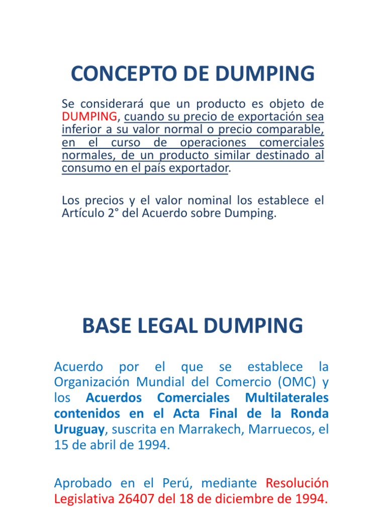 Definición y Conceptos de Dumping | PDF | Dumping (política de precios ...