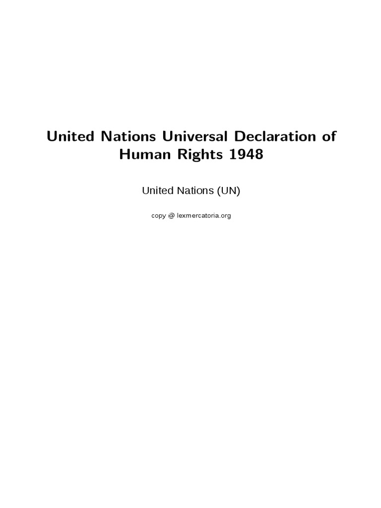universal declaration of human rights.pdf | Natural And Legal Rights | Human Rights