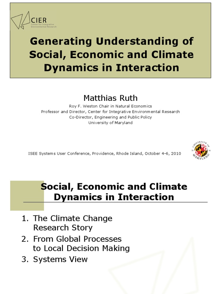 Climate, Economy, and Society Dynamics | PDF | Climate Change ...