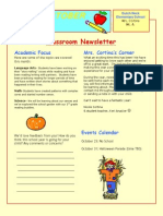 student teaching newsletter 1