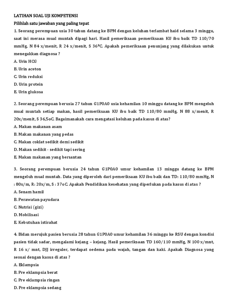 Contoh Soal Ukom Gizi Pdf