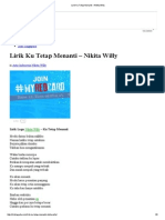 Lirik Ku Tetap Menanti - Nikita Willy PDF